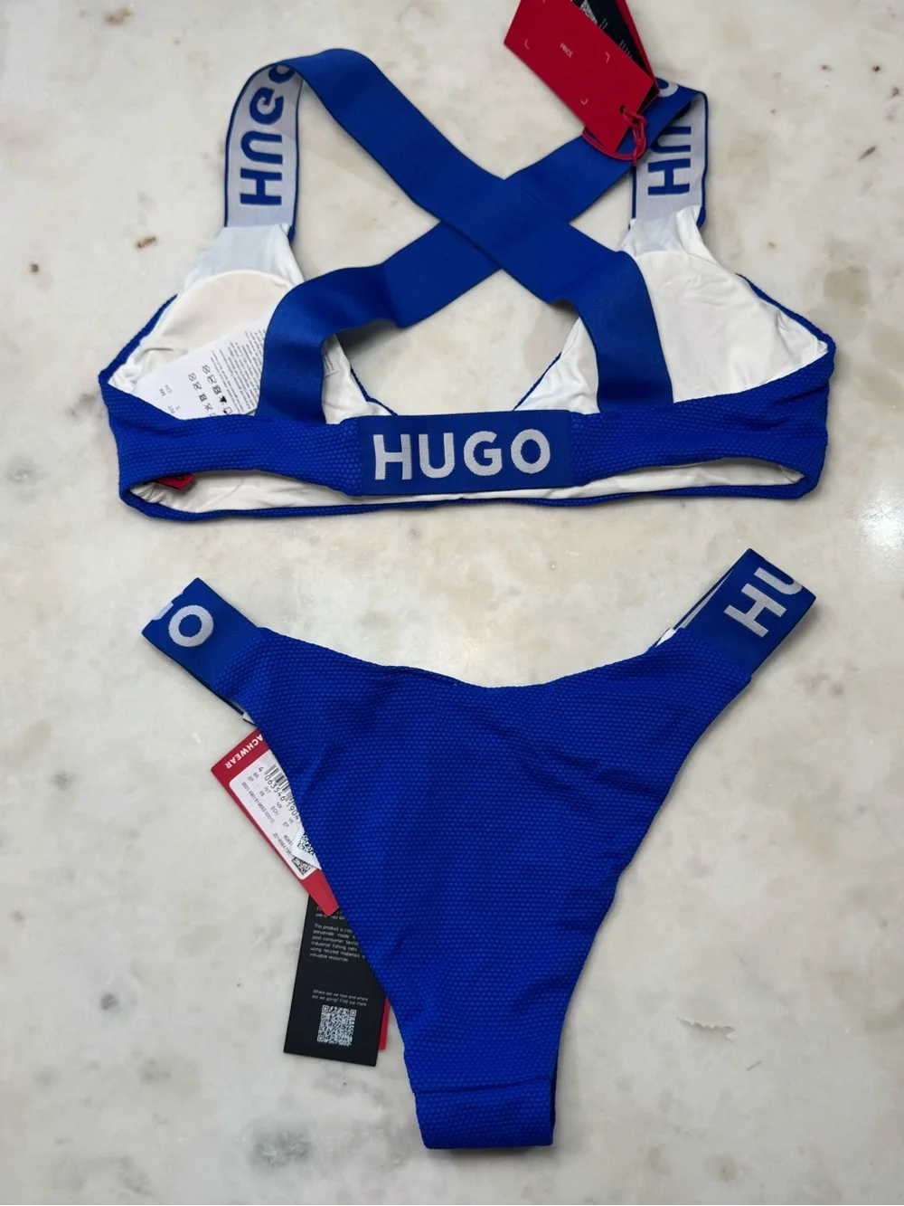 🫐🔹HUGO‎ Electric Blue Scoop Bikini Set Sporty🔹🫐